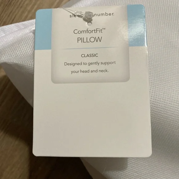 New Never Used Sleep Number White and Gray Pillow - Picture 3 of 5